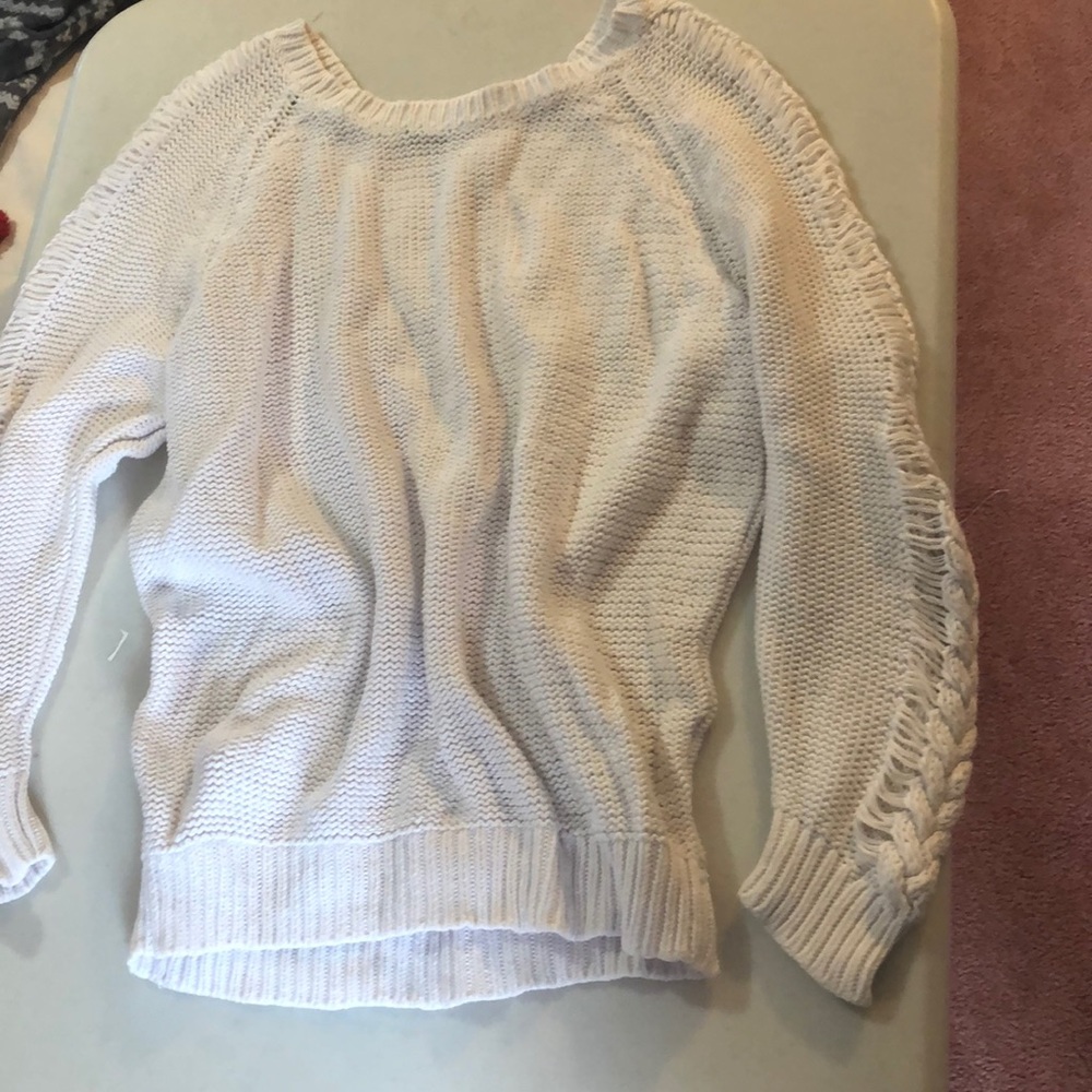 Crochet white forever 21 sweater